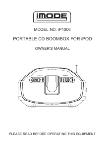 Handleiding iMode IP1006 Speakerdock