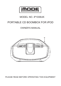 Manual iMode IP1006UK Speaker Dock