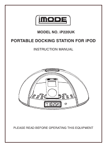 Manual iMode IP220UK Speaker Dock