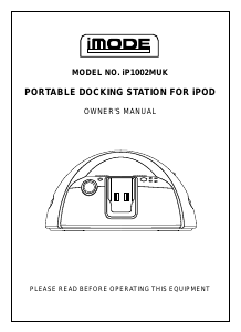 Manual iMode IP1002MUK Speaker Dock