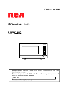Manual RCA RMW1182 Microwave