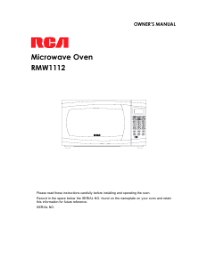 Manual RCA RMW1112 Microwave