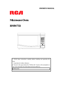 Manual RCA RMW733 Microwave
