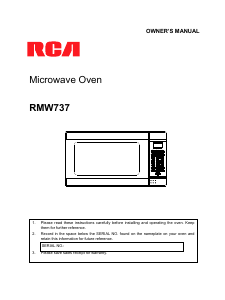 Manual RCA RMW737 Microwave