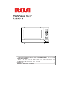 Manual RCA RMW743 Microwave