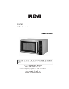 Bruksanvisning RCA RMW1166 Mikrovågsugn