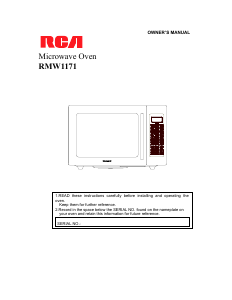 Manual RCA RMW1171 Microwave