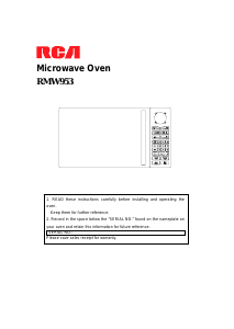 Manual RCA RMW953 Microwave