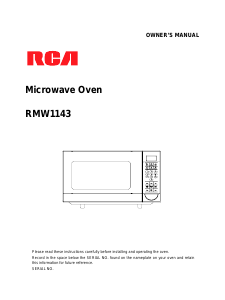 Manual RCA RMW1143 Microwave