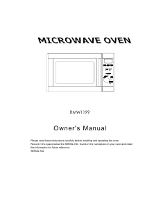Manual RCA RMW1199 Microwave