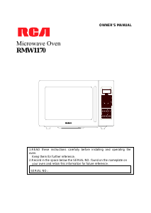 Manual RCA RMW1170 Microwave
