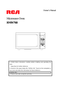 Manual RCA RMW768 Microwave