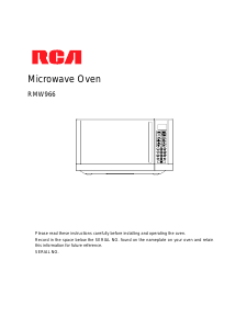 Manual RCA RMW966 Microwave