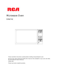Manual RCA RMW742 Microwave