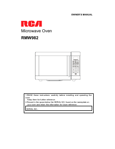 Manual RCA RMW982 Microwave