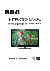 Mode d’emploi RCA RLED4778A Téléviseur LED