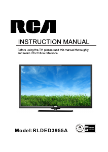 Manual RCA RLDED3955A LED Television