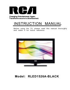 Manual RCA RLED1526A LED Television