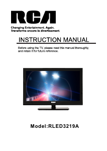 Manual RCA RLED3219A LED Television