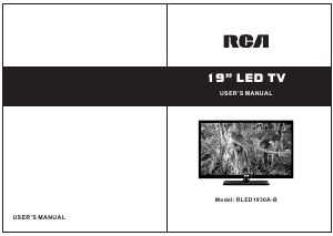 Mode d’emploi RCA RLED1930A-B Téléviseur LED