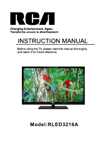 Manual RCA RLED3216A LED Television