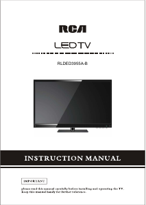 Manual RCA RLDED3955A-B LED Television