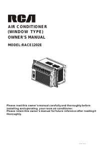 Mode d’emploi RCA RACE1202E Climatiseur