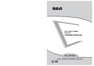 Manual RCA RLC4036A LCD Television