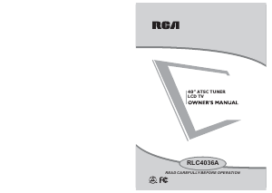 Handleiding RCA RLC4036A LCD televisie