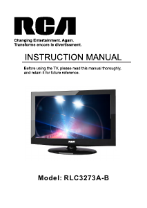 Manual RCA RLC3273A-B LCD Television
