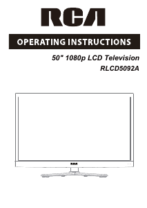 Manual RCA RLCD5092A LCD Television