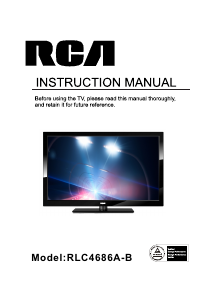 Manual RCA RLC4686A-B LCD Television