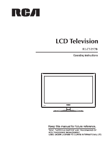 Manual RCA RLC3273A LCD Television