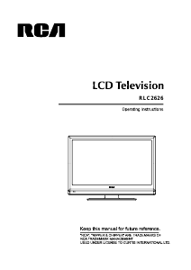 Handleiding RCA RLC2626 LCD televisie