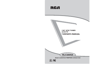 Manual RCA RLC2685A LCD Television