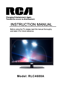 Manual RCA RLC4688A LCD Television