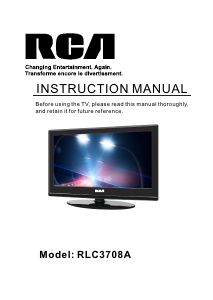 Manual RCA RLC3708A LCD Television