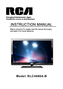 Manual RCA RLC4688A-B LCD Television