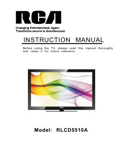 Manual RCA RLCD5510A LCD Television