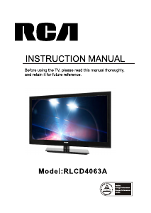 Manual RCA RLCD4063A LCD Television