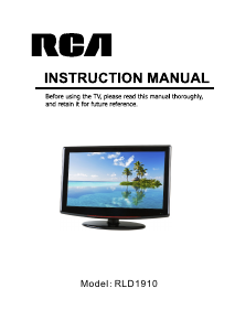 Manual RCA RLC1910 LCD Television