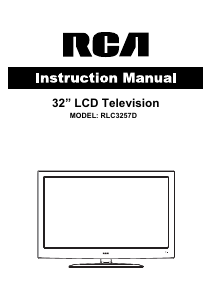 Manual RCA RLC3257D LCD Television