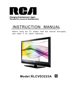 Manual RCA RLCVD3223A LCD Television