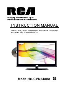 Manual RCA RLCVD2480A LCD Television