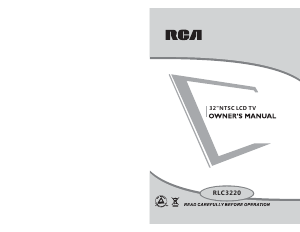 Manual RCA RLC3220 LCD Television