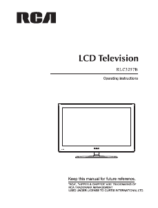 Handleiding RCA RLC3257B LCD televisie