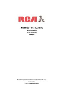 Manual RCA RFR836 Fridge-Freezer