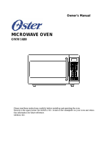 Manual Oster OMW1480 Microwave