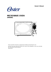 Manual Oster OMW991 Microwave