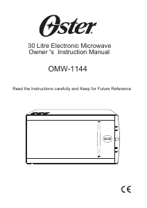 Manual Oster OMW1144 Microwave